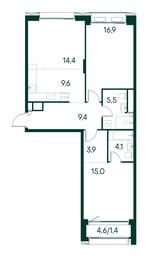 2-BD Apartment Sale, 80.2平方米 at Primavera, Volokolamskoye Highway, вл67, Moscow, Russia #3 2-BD Apartment Sale, 80.2平方米 at Primavera, Volokolamskoye Highway, вл67, Moscow, Russia #3