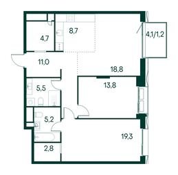 2-BD Apartment Sale, 91 sq. m. at Primavera, Volokolamskoye Highway, вл67, Moscow, Russia #3 2-BD Apartment Sale, 91 sq. m. at Primavera, Volokolamskoye Highway, вл67, Moscow, Russia #3