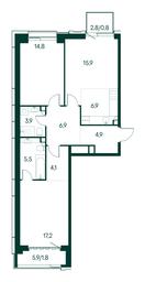 2-BD Apartment Sale, 82.7 sq. m. at Primavera, Volokolamskoye Highway, вл67, Moscow, Russia #3 2-BD Apartment Sale, 82.7 sq. m. at Primavera, Volokolamskoye Highway, вл67, Moscow, Russia #3