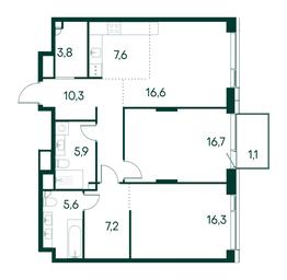 2-BD Apartment Sale, 91.1 sq. m. at Primavera, Volokolamskoye Highway, вл67, Moscow, Russia #2 2-BD Apartment Sale, 91.1 sq. m. at Primavera, Volokolamskoye Highway, вл67, Moscow, Russia #2