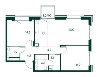 2-BD Apartment Sale, 79.7平方米 at Primavera, Volokolamskoye Highway, вл67, Moscow, Russia #3 2-BD Apartment Sale, 79.7平方米 at Primavera, Volokolamskoye Highway, вл67, Moscow, Russia #3