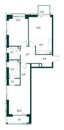 2-BD Apartment Sale, 88 sq. m. at Primavera, Volokolamskoye Highway, вл67, Moscow, Russia #2 2-BD Apartment Sale, 88 sq. m. at Primavera, Volokolamskoye Highway, вл67, Moscow, Russia #2