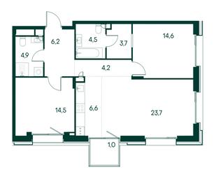 2-BD Apartment Sale, 83.9 sq. m. at Primavera, Volokolamskoye Highway, вл67, Moscow, Russia #2 2-BD Apartment Sale, 83.9 sq. m. at Primavera, Volokolamskoye Highway, вл67, Moscow, Russia #2