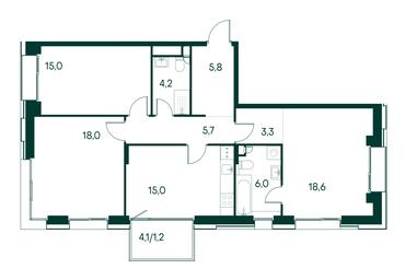 3-BD Apartment Sale, 92.8平方米 at Primavera, Volokolamskoye Highway, вл67, Moscow, Russia #3 3-BD Apartment Sale, 92.8平方米 at Primavera, Volokolamskoye Highway, вл67, Moscow, Russia #3