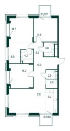 3-BD Apartment Sale, 114平方米 at Primavera, Volokolamskoye Highway, вл67, Moscow, Russia #3 3-BD Apartment Sale, 114平方米 at Primavera, Volokolamskoye Highway, вл67, Moscow, Russia #3