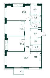3-BD Apartment Sale, 131.4 sq. m. at Primavera, Volokolamskoye Highway, вл67, Moscow, Russia #2 3-BD Apartment Sale, 131.4 sq. m. at Primavera, Volokolamskoye Highway, вл67, Moscow, Russia #2