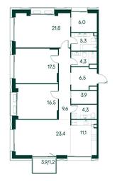 3-BD Apartment Sale, 131.4 sq. m. at Primavera, Volokolamskoye Highway, вл67, Moscow, Russia #3 3-BD Apartment Sale, 131.4 sq. m. at Primavera, Volokolamskoye Highway, вл67, Moscow, Russia #3
