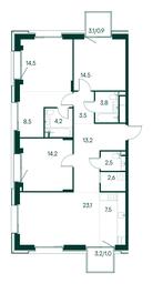 3-BD Apartment Sale, 114 sq. m. at Primavera, Volokolamskoye Highway, вл67, Moscow, Russia #3