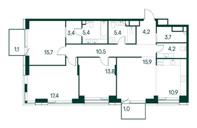 3-BD Apartment Sale, 112.6平方米 at Primavera, Volokolamskoye Highway, вл67, Moscow, Russia #2 3-BD Apartment Sale, 112.6平方米 at Primavera, Volokolamskoye Highway, вл67, Moscow, Russia #2