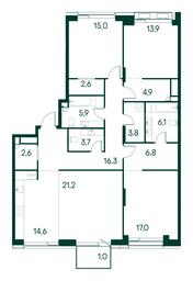 3-BD Apartment Sale, 135.1 sq. m. at Primavera, Volokolamskoye Highway, вл67, Moscow, Russia #2 3-BD Apartment Sale, 135.1 sq. m. at Primavera, Volokolamskoye Highway, вл67, Moscow, Russia #2