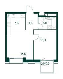 1-BD Apartment Sale, 48 sq. m. at Primavera, Volokolamskoye Highway, вл67, Moscow, Russia #3 1-BD Apartment Sale, 48 sq. m. at Primavera, Volokolamskoye Highway, вл67, Moscow, Russia #3