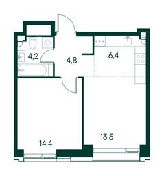 1-BD Apartment Sale, 43.3 sq. m. at Primavera, Volokolamskoye Highway, вл67, Moscow, Russia #2 1-BD Apartment Sale, 43.3 sq. m. at Primavera, Volokolamskoye Highway, вл67, Moscow, Russia #2