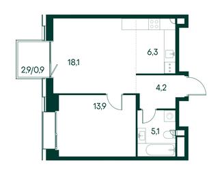 1-BD Apartment Sale, 48.5 sq. m. at Primavera, Volokolamskoye Highway, вл67, Moscow, Russia #3 1-BD Apartment Sale, 48.5 sq. m. at Primavera, Volokolamskoye Highway, вл67, Moscow, Russia #3