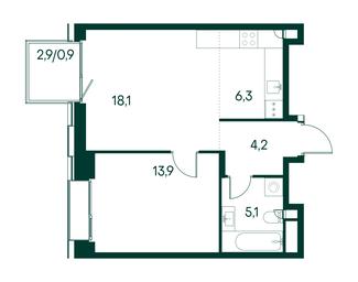 1-BD Apartment Sale, 48.5 sq. m. at Primavera, Volokolamskoye Highway, вл67, Moscow, Russia #3 1-BD Apartment Sale, 48.5 sq. m. at Primavera, Volokolamskoye Highway, вл67, Moscow, Russia #3