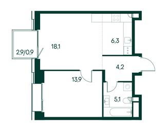1-BD Apartment Sale, 48.5 sq. m. at Primavera, Volokolamskoye Highway, вл67, Moscow, Russia #3 1-BD Apartment Sale, 48.5 sq. m. at Primavera, Volokolamskoye Highway, вл67, Moscow, Russia #3