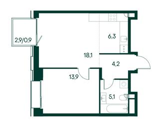 1-BD Apartment Sale, 48.5 sq. m. at Primavera, Volokolamskoye Highway, вл67, Moscow, Russia #3 1-BD Apartment Sale, 48.5 sq. m. at Primavera, Volokolamskoye Highway, вл67, Moscow, Russia #3