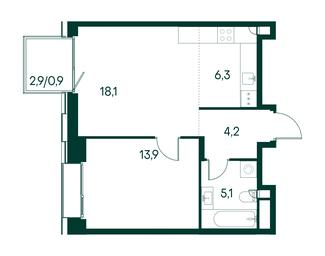1-BD Apartment Sale, 48.5 sq. m. at Primavera, Volokolamskoye Highway, вл67, Moscow, Russia #3 1-BD Apartment Sale, 48.5 sq. m. at Primavera, Volokolamskoye Highway, вл67, Moscow, Russia #3