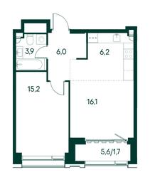 1-BD Apartment Sale, 49.1平方米 at Primavera, Volokolamskoye Highway, вл67, Moscow, Russia #3