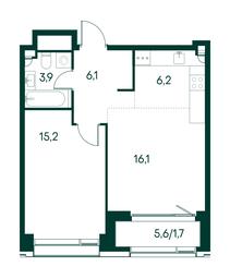 1-BD Apartment Sale, 49.2 sq. m. at Primavera, Volokolamskoye Highway, вл67, Moscow, Russia #3