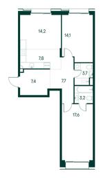 2-BD Apartment Sale, 75.7 sq. m. at Primavera, Volokolamskoye Highway, вл67, Moscow, Russia #2 2-BD Apartment Sale, 75.7 sq. m. at Primavera, Volokolamskoye Highway, вл67, Moscow, Russia #2