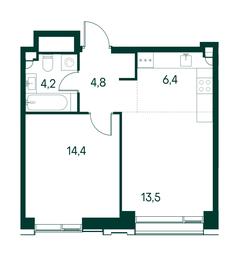 1-BD Apartment Sale, 43.3平方米 at Primavera, Volokolamskoye Highway, вл67, Moscow, Russia #3 1-BD Apartment Sale, 43.3平方米 at Primavera, Volokolamskoye Highway, вл67, Moscow, Russia #3