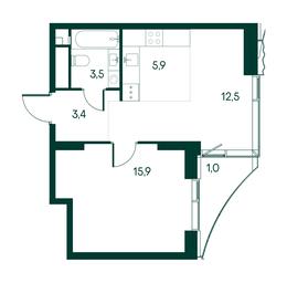 1-BD Apartment Sale, 42.2 sq. m. at Primavera, Volokolamskoye Highway, вл67, Moscow, Russia #2 1-BD Apartment Sale, 42.2 sq. m. at Primavera, Volokolamskoye Highway, вл67, Moscow, Russia #2
