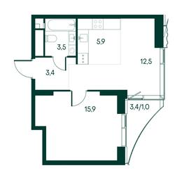 1-BD Apartment Sale, 42.2 sq. m. at Primavera, Volokolamskoye Highway, вл67, Moscow, Russia #3 1-BD Apartment Sale, 42.2 sq. m. at Primavera, Volokolamskoye Highway, вл67, Moscow, Russia #3