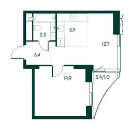 1-BD Apartment Sale, 41.4平方米 at Primavera, Volokolamskoye Highway, вл67, Moscow, Russia #3 1-BD Apartment Sale, 41.4平方米 at Primavera, Volokolamskoye Highway, вл67, Moscow, Russia #3