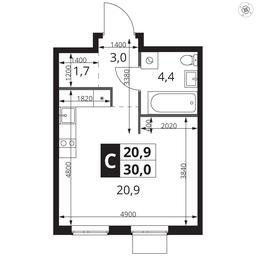 Apartment Sale, 30 sq. m. at 1 Izmajlovskij, Montazhnaya Street, 8с13, Moscow, Russia #2 Apartment Sale, 30 sq. m. at 1 Izmajlovskij, Montazhnaya Street, 8с13, Moscow, Russia #2