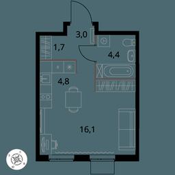 Apartment Sale, 30 sq. m. at 1 Izmajlovskij, Montazhnaya Street, 8с13, Moscow, Russia #3 Apartment Sale, 30 sq. m. at 1 Izmajlovskij, Montazhnaya Street, 8с13, Moscow, Russia #3