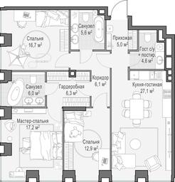 2-BD Apartment Sale, 108.2平方米 at Life Time, Sergeya Makeyeva Street, вл11/9с1-10, Moscow, Russia #2 2-BD Apartment Sale, 108.2平方米 at Life Time, Sergeya Makeyeva Street, вл11/9с1-10, Moscow, Russia #2