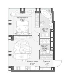 1-BD Apartment Sale, 57.4 sq. m. at Life Time, Sergeya Makeyeva Street, вл11/9с1-10, Moscow, Russia #4