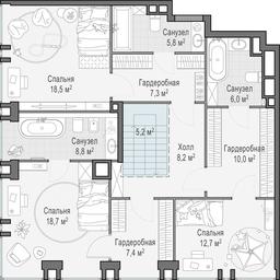 3-BD Apartment Sale, 215.7 sq. m. at Life Time, Sergeya Makeyeva Street, вл11/9с1-10, Moscow, Russia #2