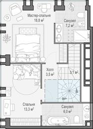 1-BD Apartment Sale, 111.2 sq. m. at Life Time, Sergeya Makeyeva Street, вл11/9с1-10, Moscow, Russia #2 1-BD Apartment Sale, 111.2 sq. m. at Life Time, Sergeya Makeyeva Street, вл11/9с1-10, Moscow, Russia #2