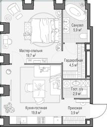 1-BD Apartment Sale, 56.9平方米 at Life Time, Sergeya Makeyeva Street, вл11/9с1-10, Moscow, Russia #2