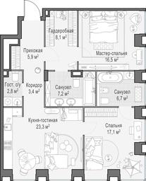 1-BD Apartment Sale, 91.2 sq. m. at Life Time, Sergeya Makeyeva Street, вл11/9с1-10, Moscow, Russia #2