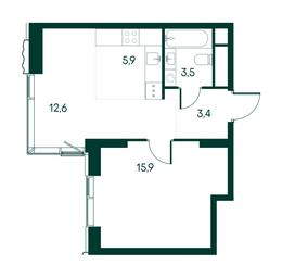 1-BD Apartment Sale, 41.3 sq. m. at Primavera, Volokolamskoye Highway, вл67, Moscow, Russia #3 1-BD Apartment Sale, 41.3 sq. m. at Primavera, Volokolamskoye Highway, вл67, Moscow, Russia #3