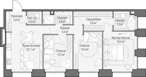 Продажа 3-комн. квартиры, 95,6 м² в ЖК «Роскошный квартал LIFE TIME (ЛАЙФ ТАЙМ)», улица Сергея Макеева, вл11/9с1-10, Москва, Россия #2 Продажа 3-комн. квартиры, 95,6 м² в ЖК «Роскошный квартал LIFE TIME (ЛАЙФ ТАЙМ)», улица Сергея Макеева, вл11/9с1-10, Москва, Россия #2