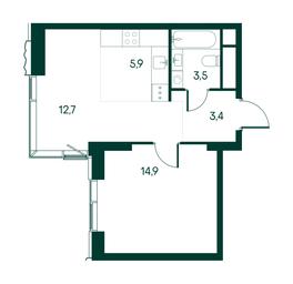 1-BD Apartment Sale, 40.4 sq. m. at Primavera, Volokolamskoye Highway, вл67, Moscow, Russia #2 1-BD Apartment Sale, 40.4 sq. m. at Primavera, Volokolamskoye Highway, вл67, Moscow, Russia #2