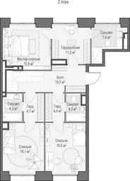 3-BD Apartment Sale, 220.7 sq. m. at Life Time, Sergeya Makeyeva Street, вл11/9с1-10, Moscow, Russia #2