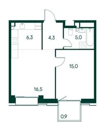 1-BD Apartment Sale, 48 sq. m. at Primavera, Volokolamskoye Highway, вл67, Moscow, Russia #2