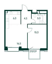 1-BD Apartment Sale, 48 sq. m. at Primavera, Volokolamskoye Highway, вл67, Moscow, Russia #3