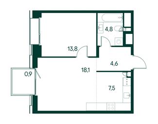 1-BD Apartment Sale, 49.7平方米 at Primavera, Volokolamskoye Highway, вл67, Moscow, Russia #2 1-BD Apartment Sale, 49.7平方米 at Primavera, Volokolamskoye Highway, вл67, Moscow, Russia #2