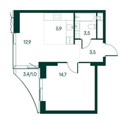 1-BD Apartment Sale, 41.5 sq. m. at Primavera, Volokolamskoye Highway, вл67, Moscow, Russia #3 1-BD Apartment Sale, 41.5 sq. m. at Primavera, Volokolamskoye Highway, вл67, Moscow, Russia #3