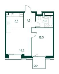 1-BD Apartment Sale, 48平方米 at Primavera, Volokolamskoye Highway, вл67, Moscow, Russia #2 1-BD Apartment Sale, 48平方米 at Primavera, Volokolamskoye Highway, вл67, Moscow, Russia #2