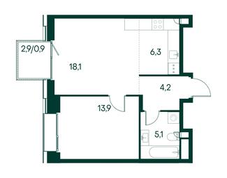 1-BD Apartment Sale, 48.5 sq. m. at Primavera, Volokolamskoye Highway, вл67, Moscow, Russia #3 1-BD Apartment Sale, 48.5 sq. m. at Primavera, Volokolamskoye Highway, вл67, Moscow, Russia #3