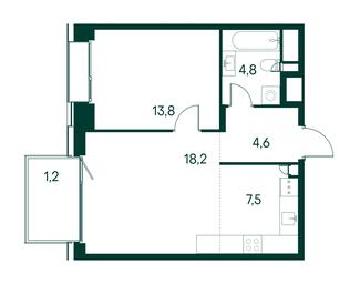 1-BD Apartment Sale, 50.1平方米 at Primavera, Volokolamskoye Highway, вл67, Moscow, Russia #2 1-BD Apartment Sale, 50.1平方米 at Primavera, Volokolamskoye Highway, вл67, Moscow, Russia #2