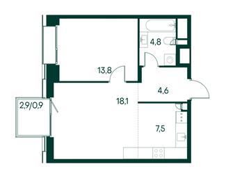 1-BD Apartment Sale, 49.7平方米 at Primavera, Volokolamskoye Highway, вл67, Moscow, Russia #3 1-BD Apartment Sale, 49.7平方米 at Primavera, Volokolamskoye Highway, вл67, Moscow, Russia #3