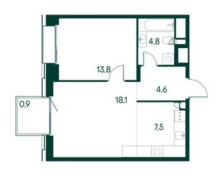1-BD Apartment Sale, 49.7平方米 at Primavera, Volokolamskoye Highway, вл67, Moscow, Russia #2 1-BD Apartment Sale, 49.7平方米 at Primavera, Volokolamskoye Highway, вл67, Moscow, Russia #2