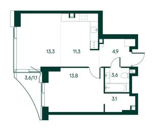 1-BD Apartment Sale, 51.1 sq. m. at Primavera, Volokolamskoye Highway, вл67, Moscow, Russia #3